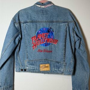 Vintage Planet Hollywood Blue Jean Jacket